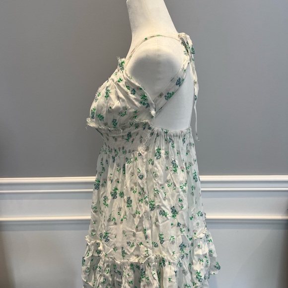 ASOS design summer dress, white with flowers, 100% viscose, size US 2, new - Picture 4 of 6